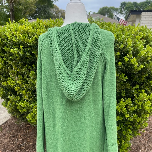 green, knit button up sweater - Picture 4 of 4